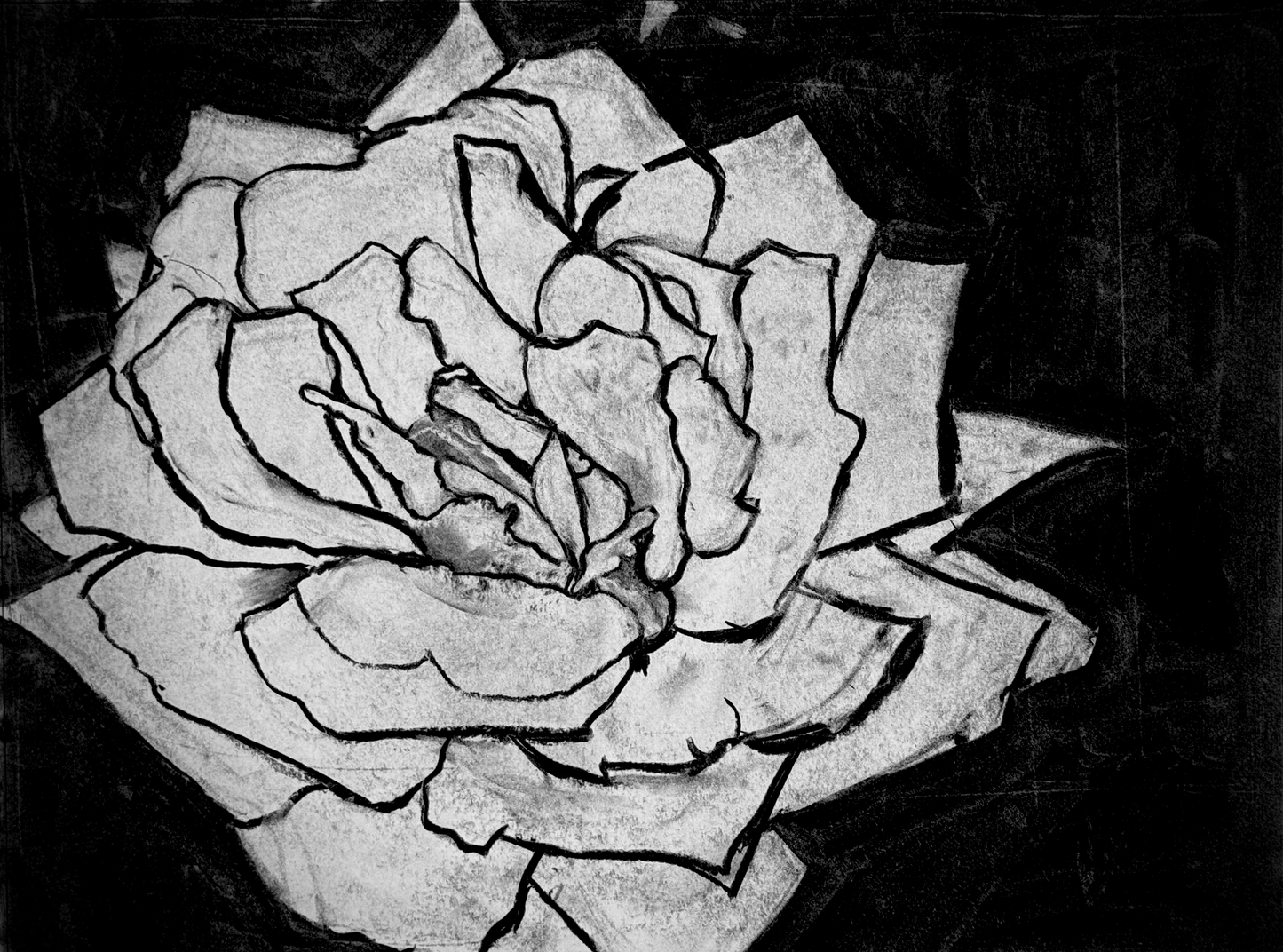 Charcoal Rose #1 Print